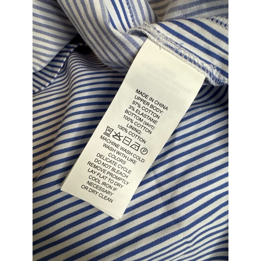 Kate Spade Broome Street Pinstripe Tank Dress Advent Blue Size 4